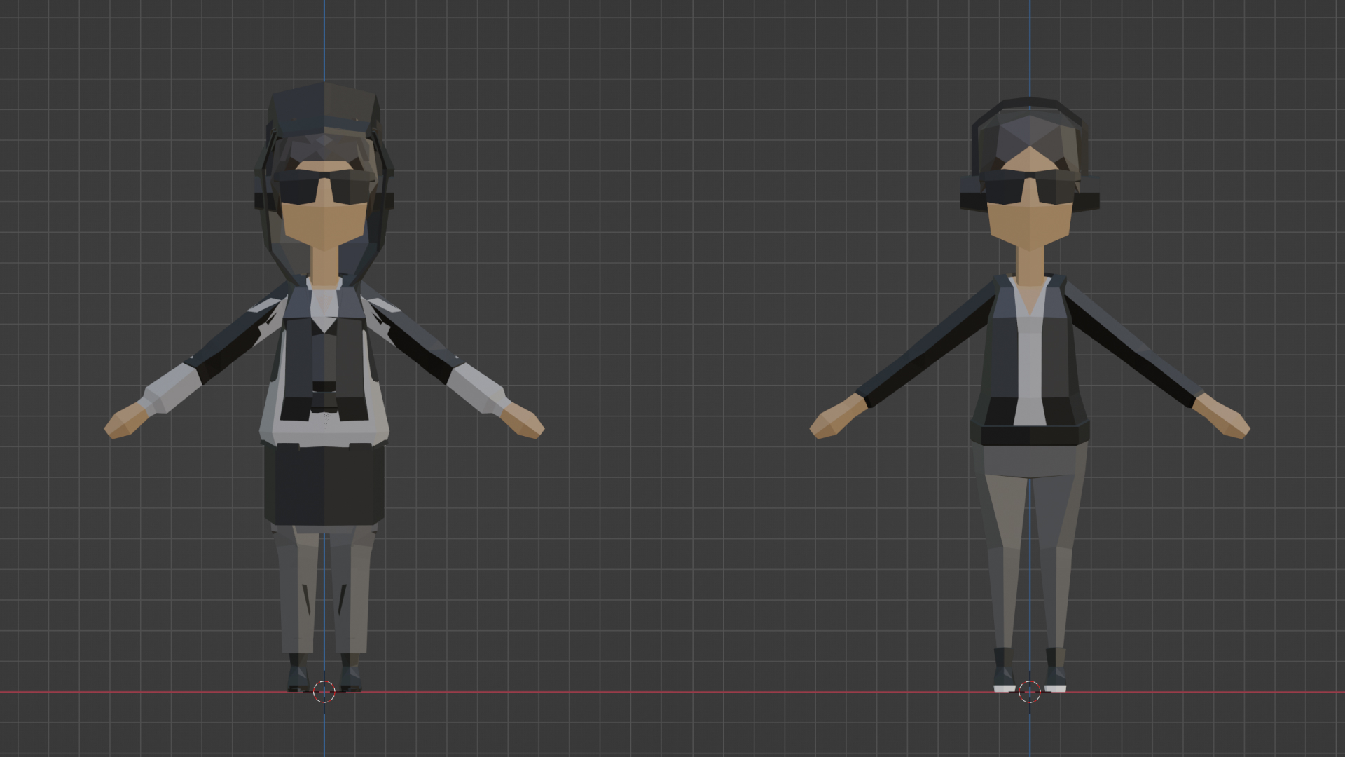 Screenshot of the model in Blender