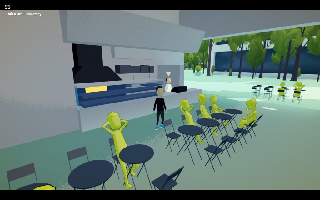 Screenshot showing yellow colored NPCs